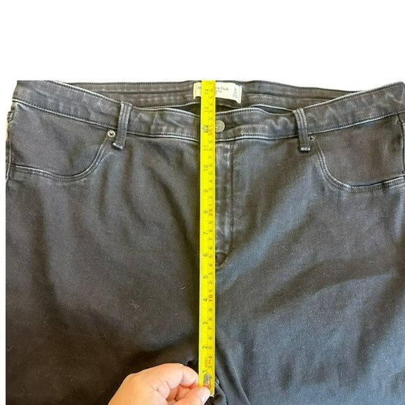Abercrombie & Fitch Black Jean Legging High‎ Rise Skinny Jeans Womens Plus 22 36 - Picture 6 of 6
